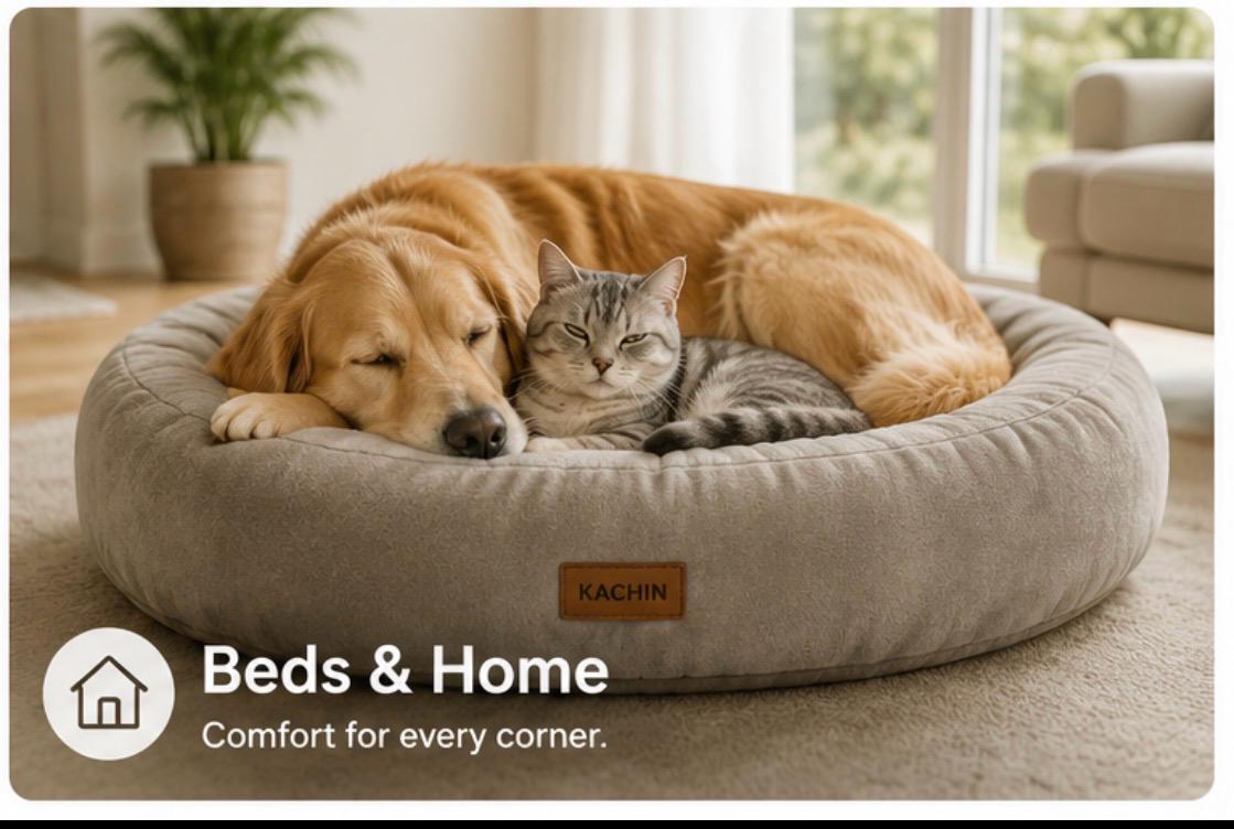 KACHIN pet beds and home collection - comfort accessories for dogs and cats