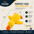 Size of KACHIN squeaky duck dog toy shown for scale