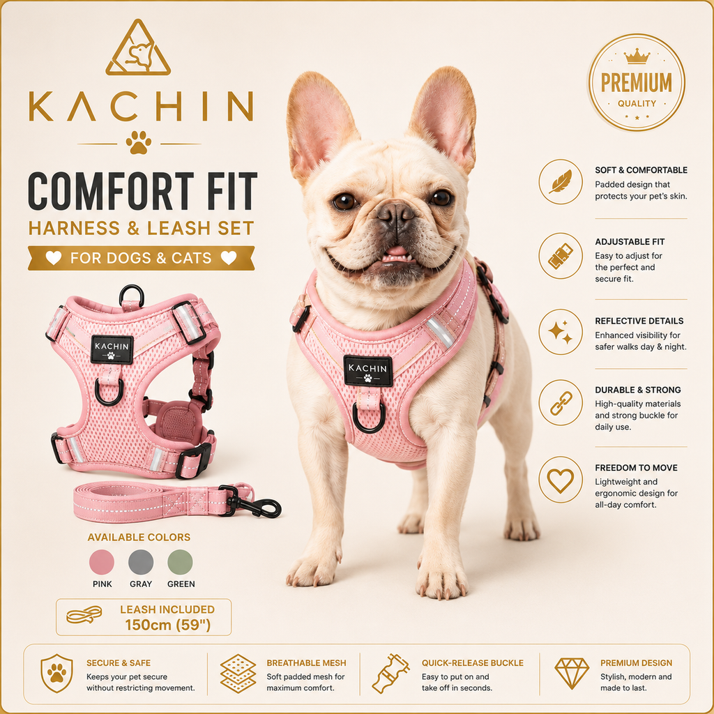 KACHIN Comfort Fit Harness & Leash Set