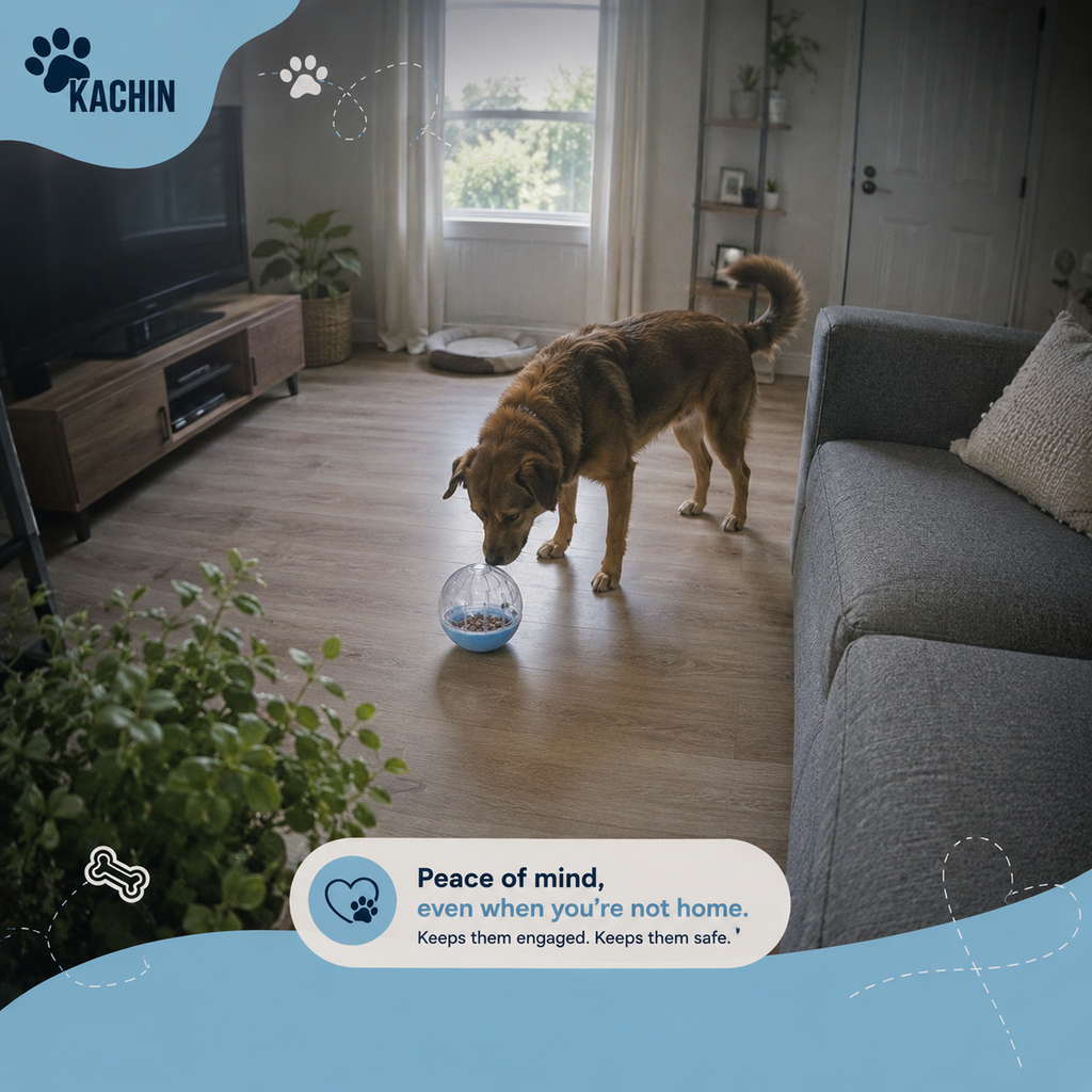 KACHIN IQ Treat Ball – Interactive Slow Feeder Puzzle for Dogs & Cats