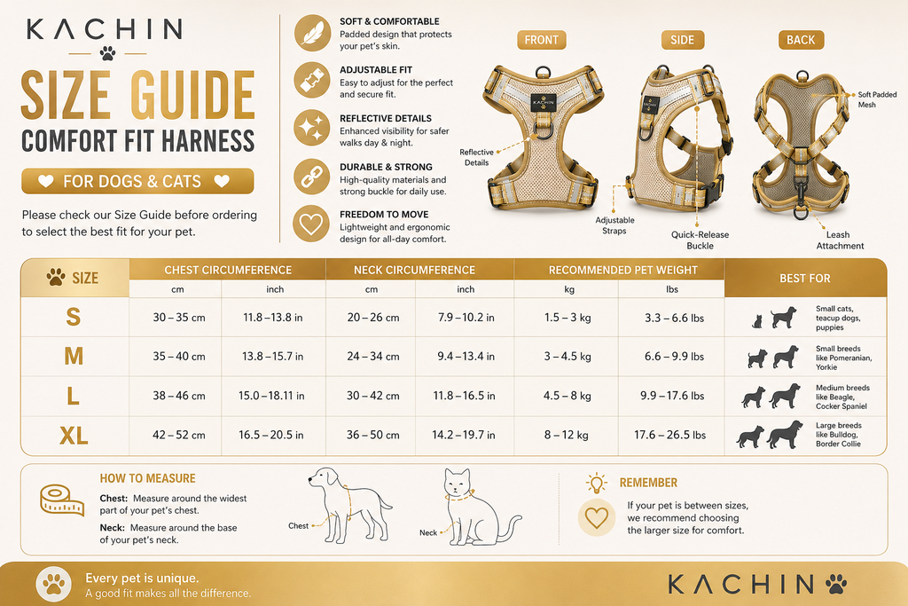 KACHIN Comfort Fit Harness & Leash Set